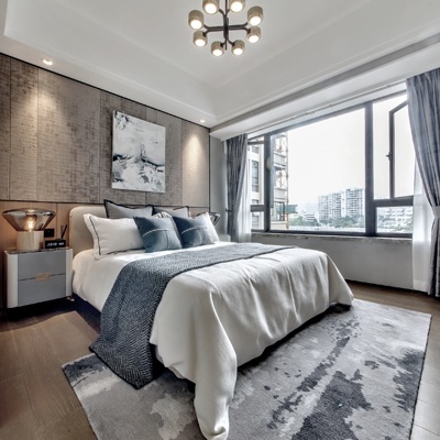 久度设计 新中式卧室样板间