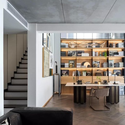 布鲁盟设计 现代敞开式书房