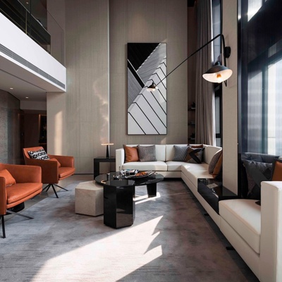 上海恩威建筑 现代别墅客厅