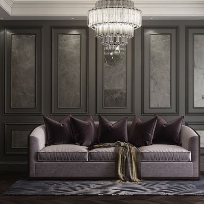 U-STYLE设计 简欧三人沙发