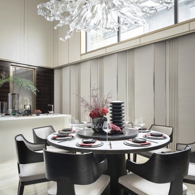 梁志天设计 新中式餐桌椅