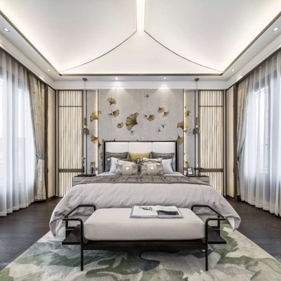 FLDCASA设计 新中式卧室主人房