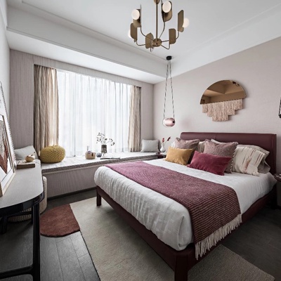 意巢设计 新中式卧室双人床