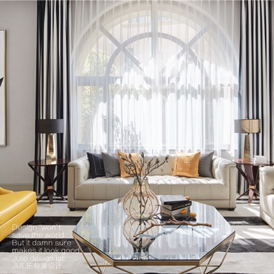 杭州JULIE软装设计 美式客厅沙发