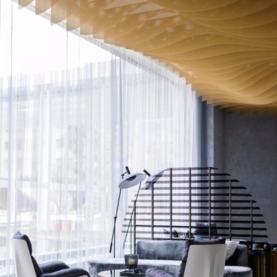 郑树芬设计 现代售楼处布艺沙发组合