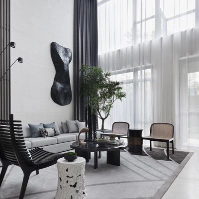 ONE-CU壹方设计 新中式布艺沙发组合