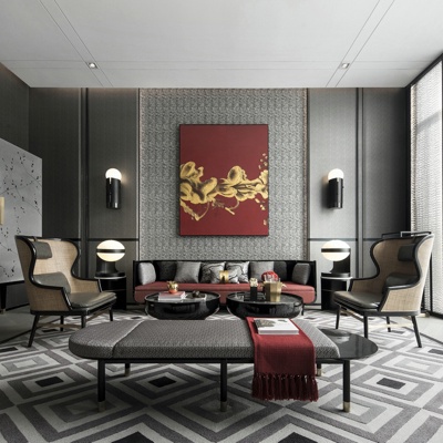 SSD上上国际设计 新中式沙发组合