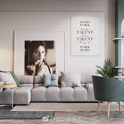 Julia Skochemaro设计 北欧布艺转角沙发