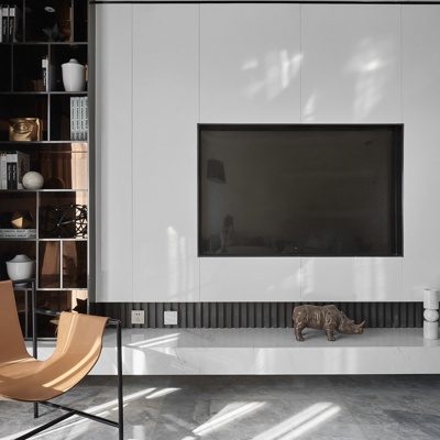 集美设计 电视背景墙组合