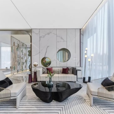 大研设计 新中式布艺沙发组合