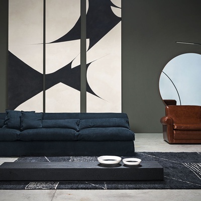 意大利BAXTER品牌 现代布艺沙发落地灯装饰画