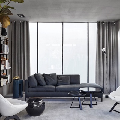 意大利Meridiani 现代沙发茶几书架