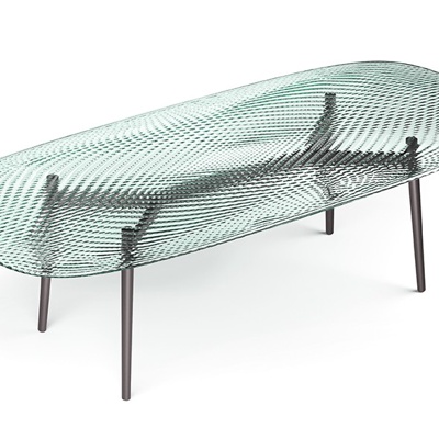 意大利FIAM ITALIA品牌 现代磨砂玻璃茶几