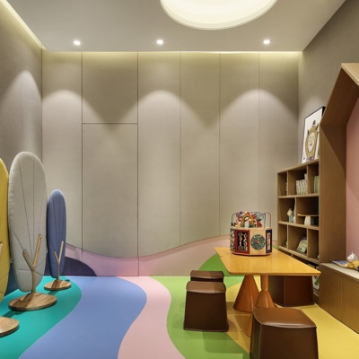 岳蒙设计 现代售楼处儿童休闲区