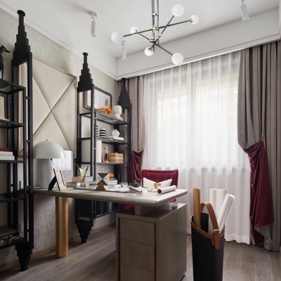 飞视设计 现代书房