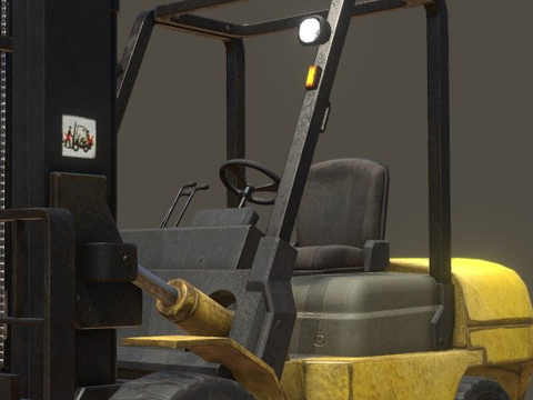  叉车 起重机 手推车3d模型 