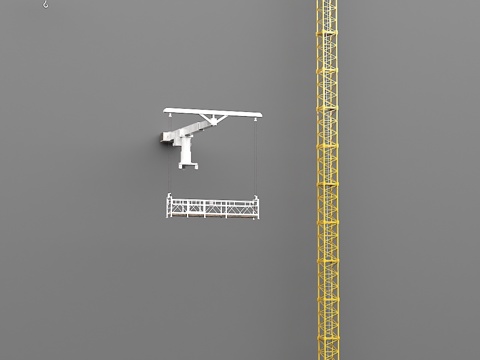  工地吊机 塔吊 起重机3d模型 