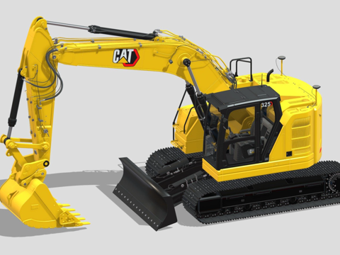  挖掘机3d模型 
