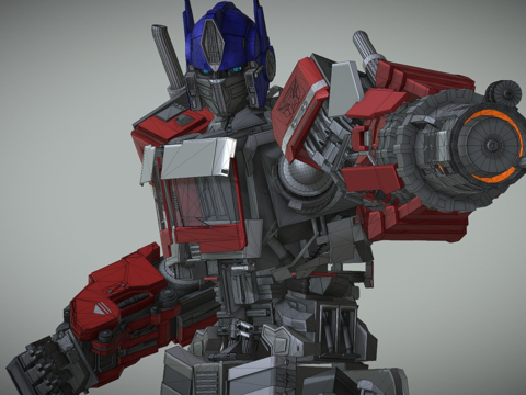  旋转擎天柱3d模型 