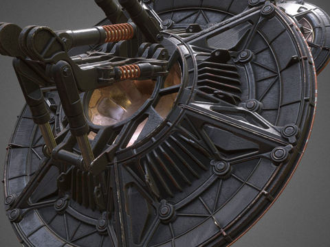  悬浮垫套装 科幻设备3d模型 