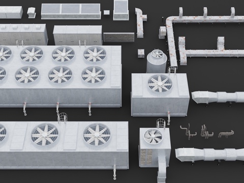  出风口 空调出风口 空调管道 通风管道 通风口 排气孔3d模型 
