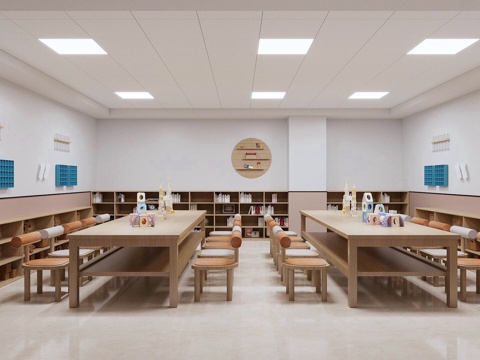  现代儿童手工室3d模型 