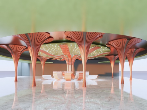  圆柱  柱子 花瓣柱子 装饰主子 构造柱su模型 