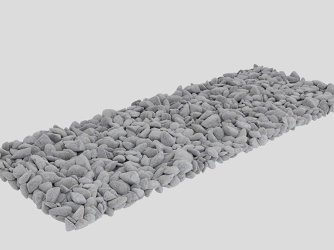  石头 汀步3d模型 