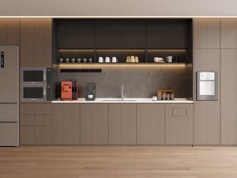  意式茶水间3d模型 