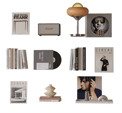  现代饰品 书籍 书本3d模型 