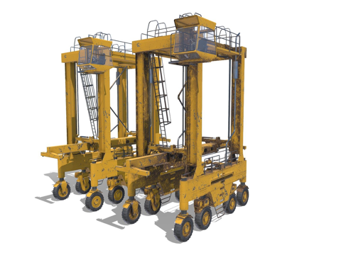  龙门起重机3d模型 