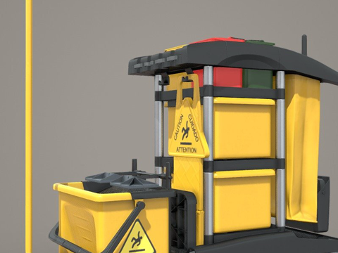  清洁车 工程车3d模型 