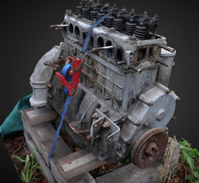  引擎残骸 工业设备3d模型 