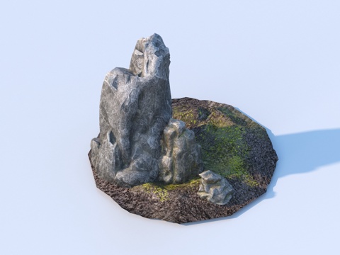  假山小品 景观石 岩石 置石3d模型 