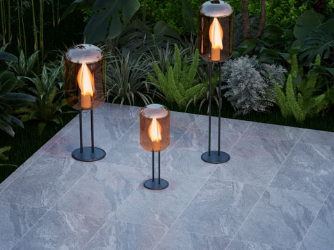  现代景观灯 庭院灯 草坪灯su模型 