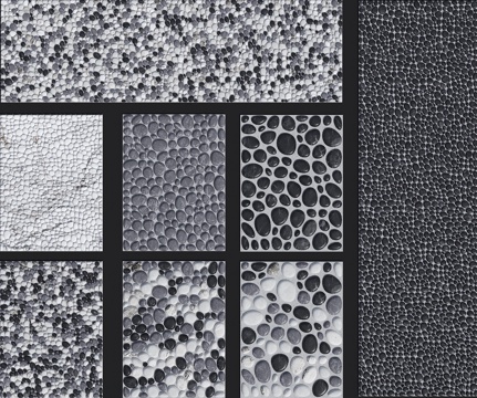  鹅卵石园路 鹅卵石地面 庭院路面 鹅卵石3d模型 