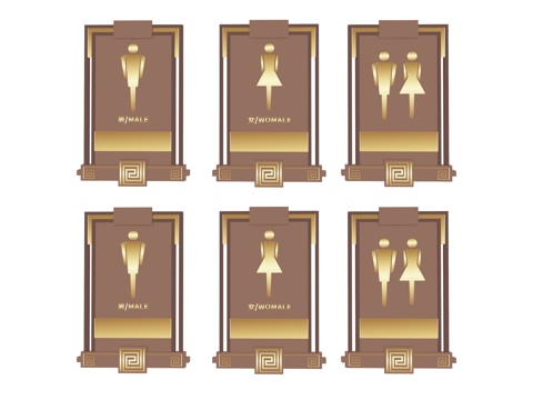  标识标牌 卫生间标识牌3d模型 