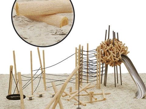  沙滩游乐器材3d模型 