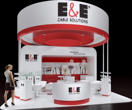  现代展览展台su模型 