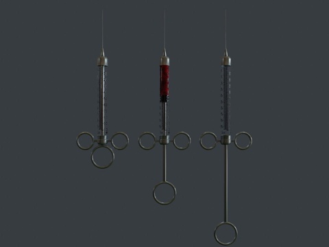  医疗器械 复古 复古注射器3d模型 