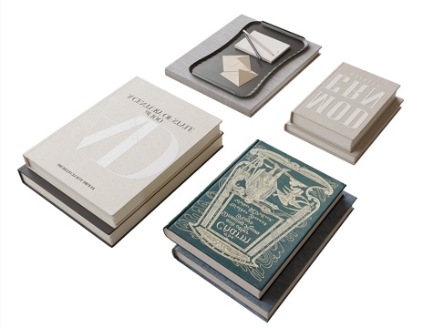  现代书籍 书本3d模型 