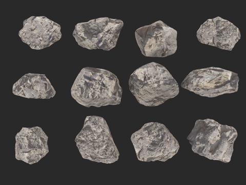  石头 石材 石块 石子 景观石头3d模型 