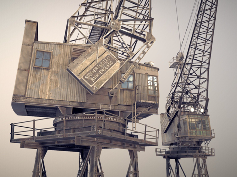  工业塔吊 起重机 大吊机3d模型 