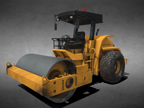  压路机3d模型 