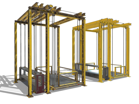  工业设备 升降机3d模型 
