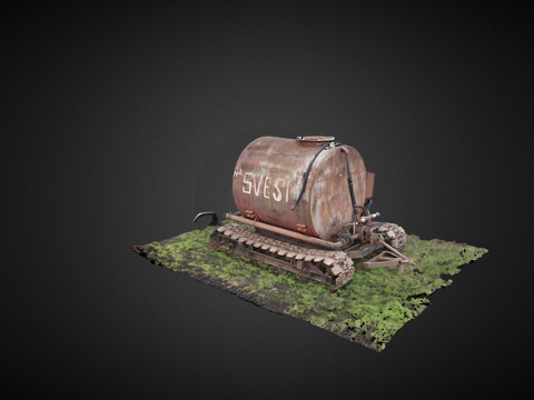  工业设备 水塔 水车3d模型 