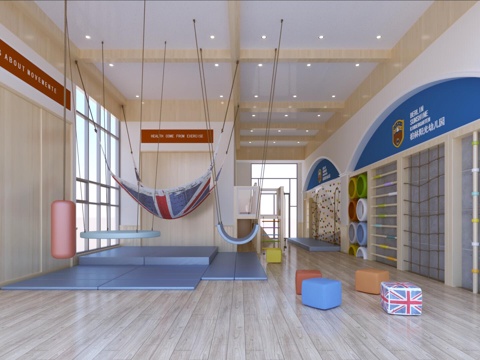  幼儿园活动室3d模型 