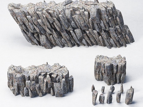  岩石海岩3d模型 