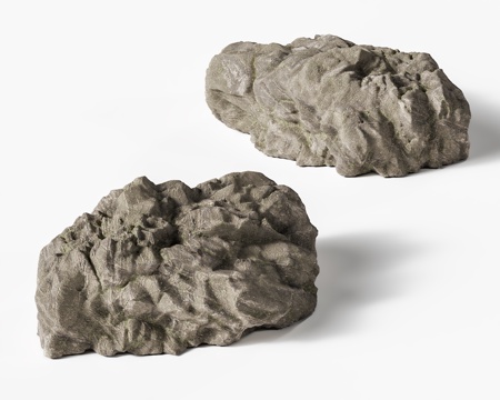  景观石头 石块 假山石3d模型 