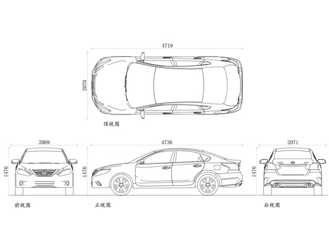  日产天籁美版 日产天籁北美 日产天籁美国款 日产天籁国际版cad施工图 